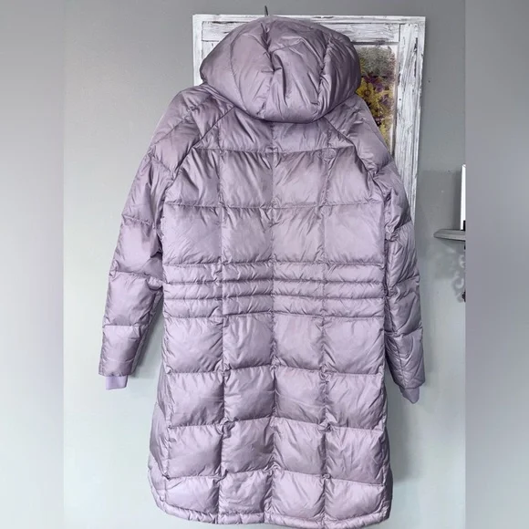 The North Face Women's Puffer Metropolis Parka Down Coat Lavender Lg Hood - Picture 3 of 11